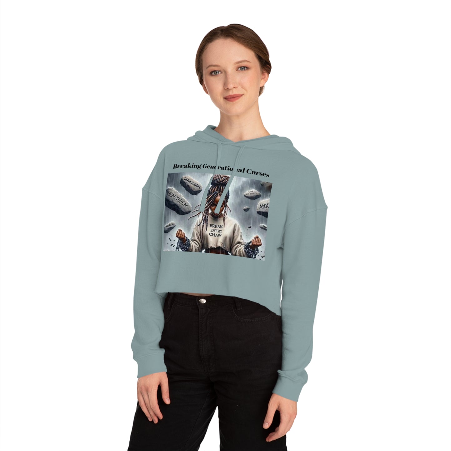 Cropped Hoodie Breaking Generational Curses Women