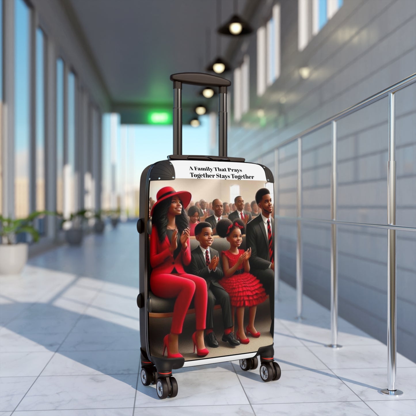“A family that pray together stays together” Suitcase