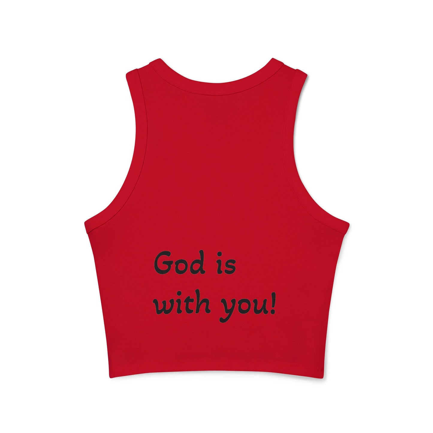 Faithful Femme Racer Tank — "Walk by Faith Not by Sight" Spiritual Crop Top