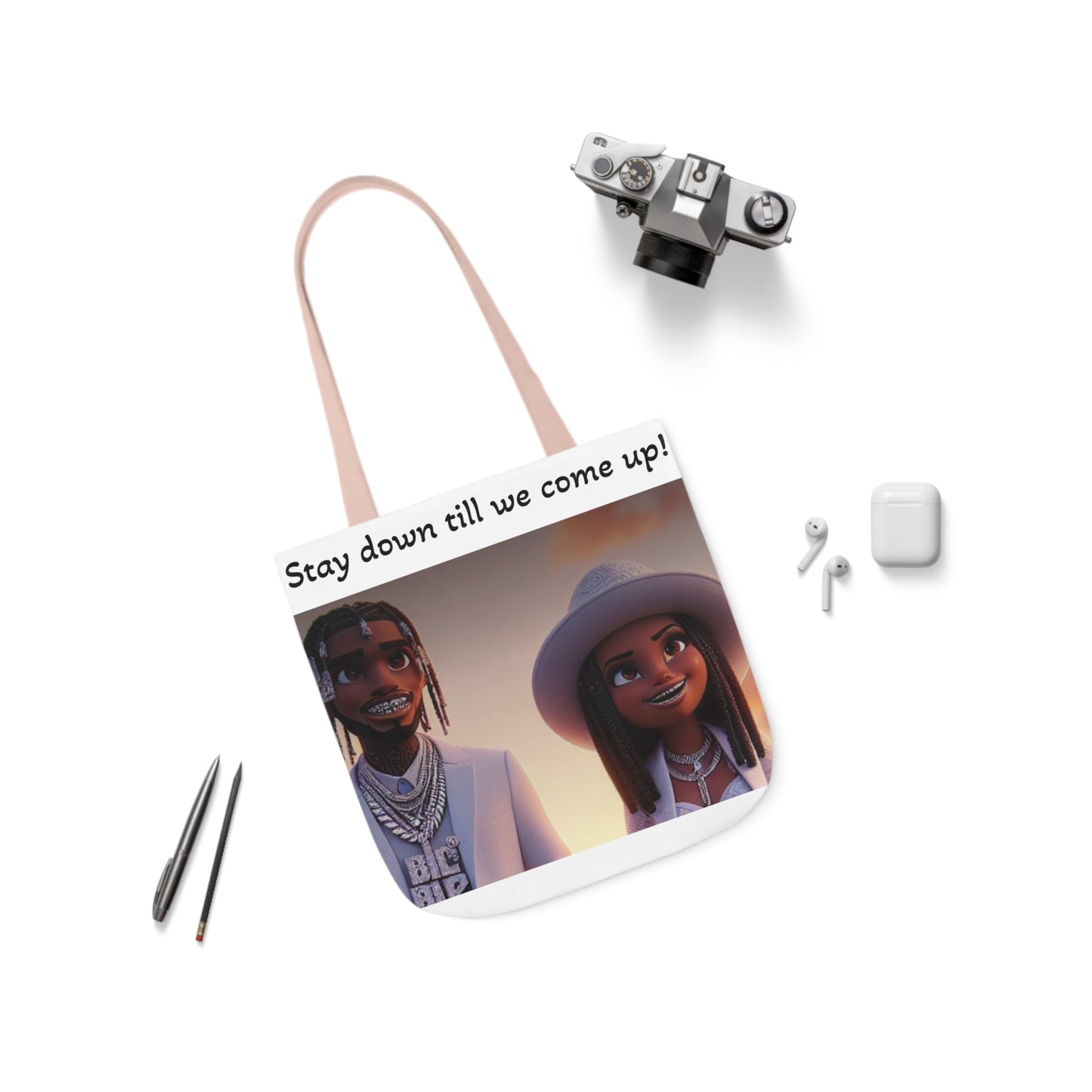 Canvas Tote Bag, 5-Color Straps