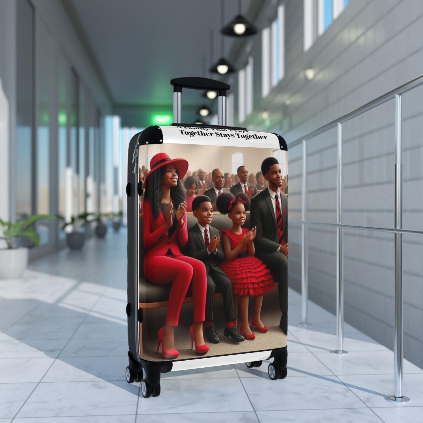 “A family that pray together stays together” Suitcase