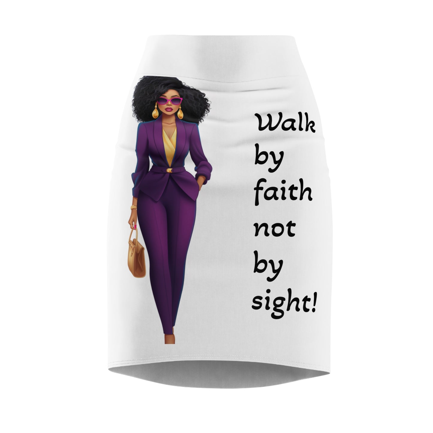 “Walk by faith” Women's Pencil Skirt (AOP)
