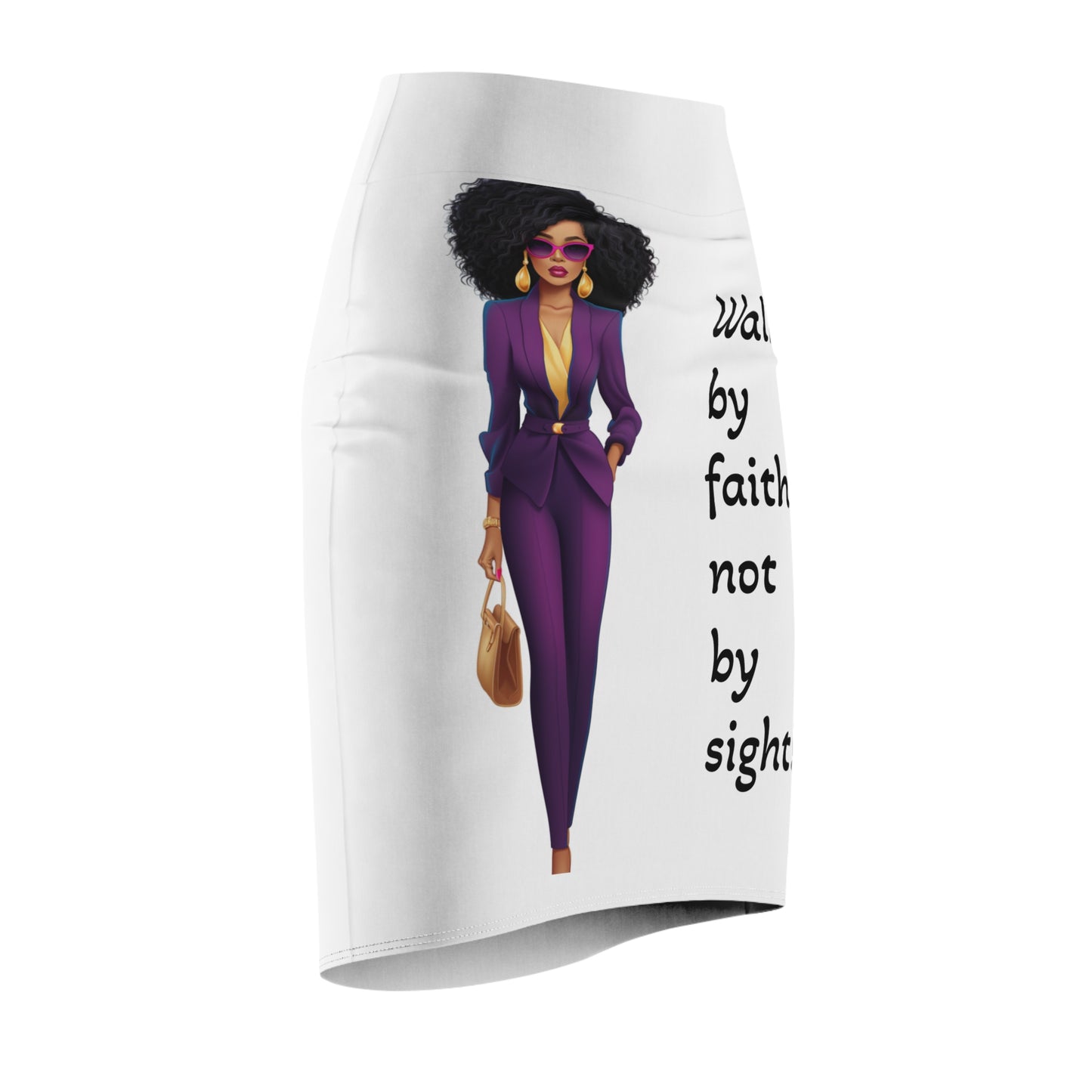 “Walk by faith” Women's Pencil Skirt (AOP)