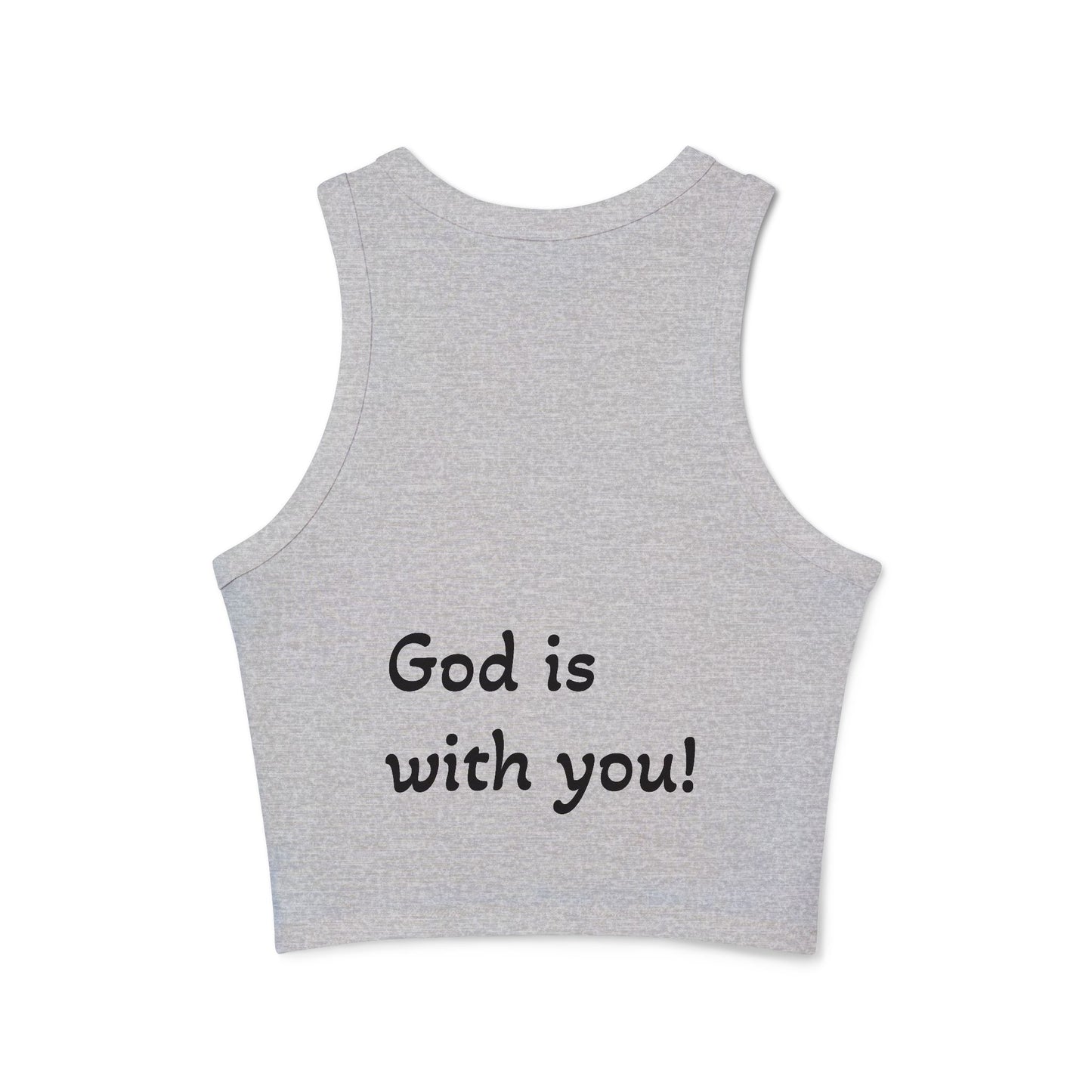 Faithful Femme Racer Tank — "Walk by Faith Not by Sight" Spiritual Crop Top