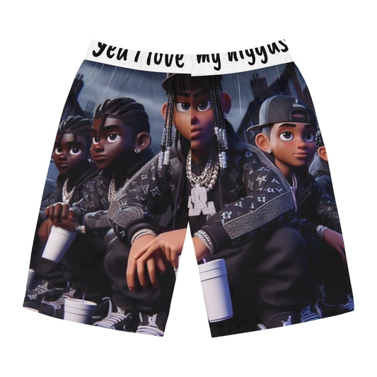“ Yea I love my niggas” Men's Board Shorts (AOP)