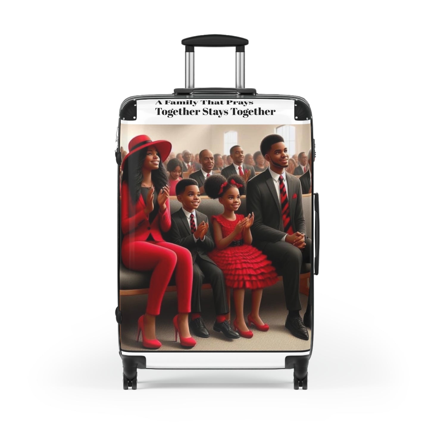 “A family that pray together stays together” Suitcase