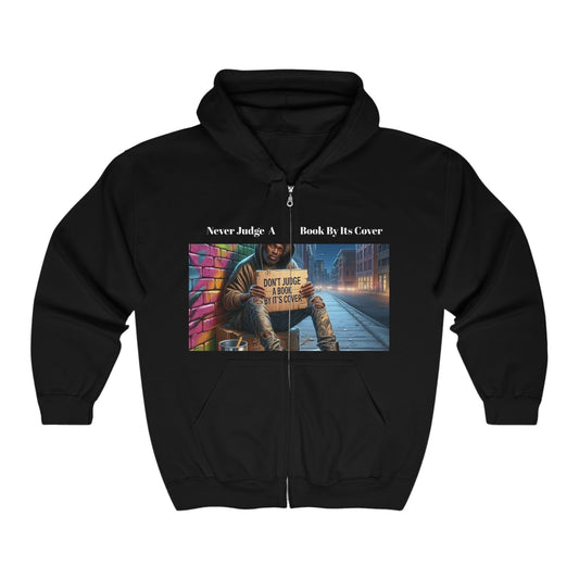 Zip Hoodie - Never Judge a Book By Its Cover