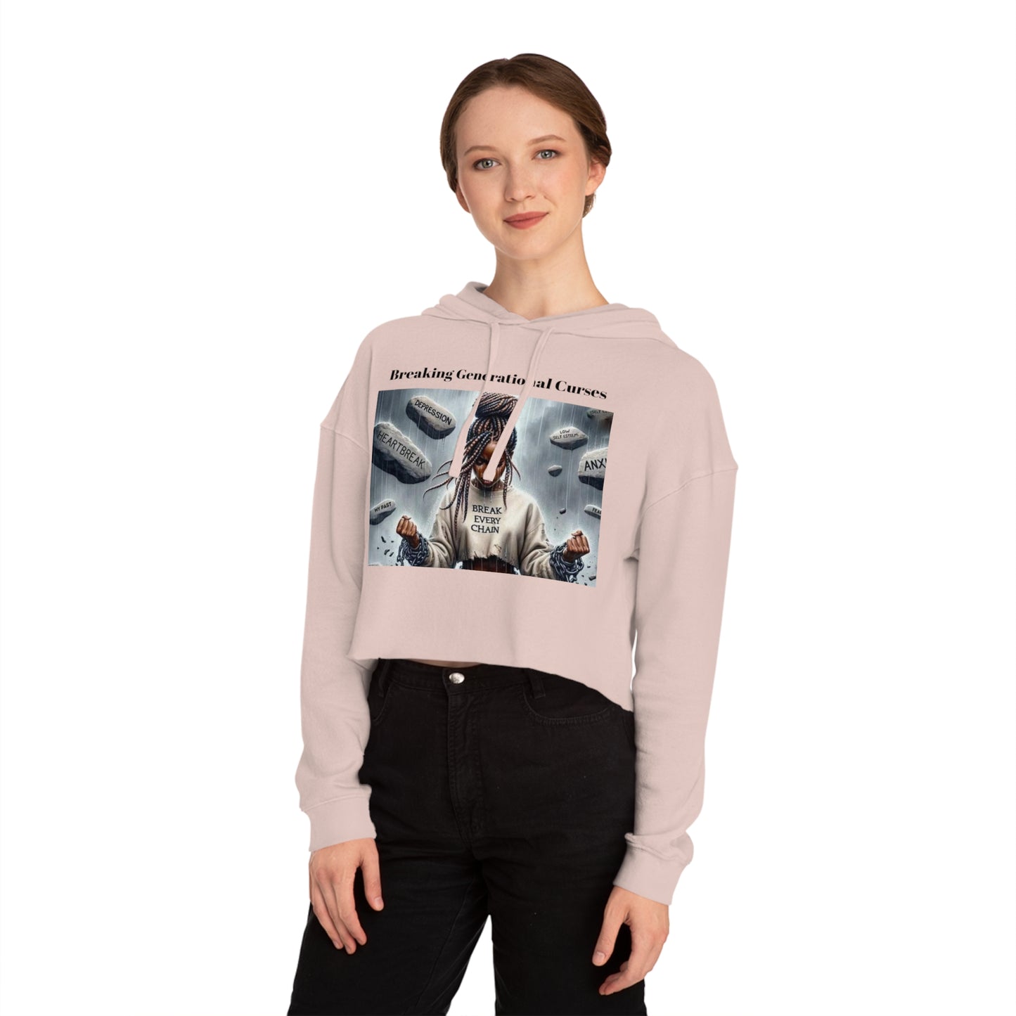 Cropped Hoodie Breaking Generational Curses Women