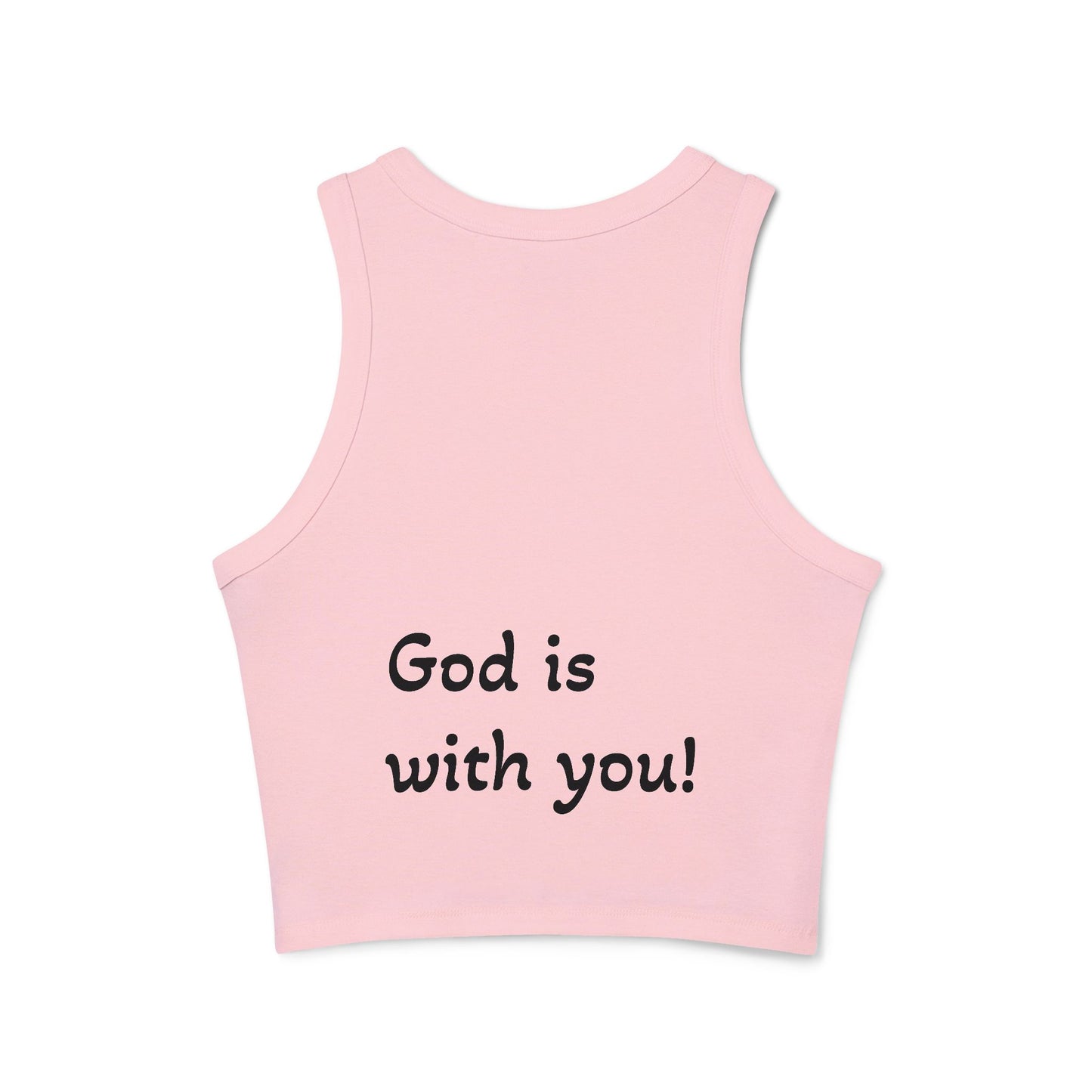 Faithful Femme Racer Tank — "Walk by Faith Not by Sight" Spiritual Crop Top