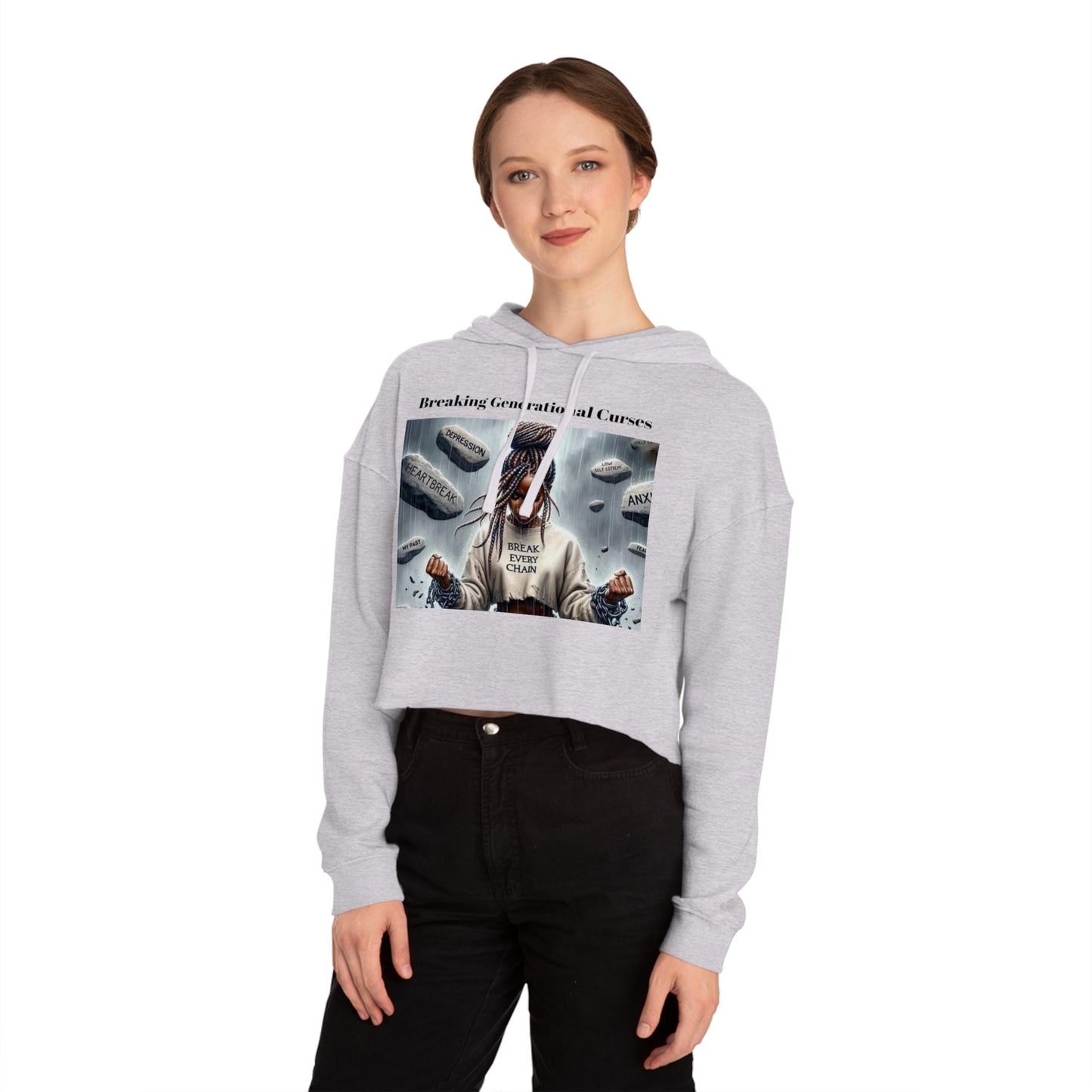 Cropped Hoodie Breaking Generational Curses Women