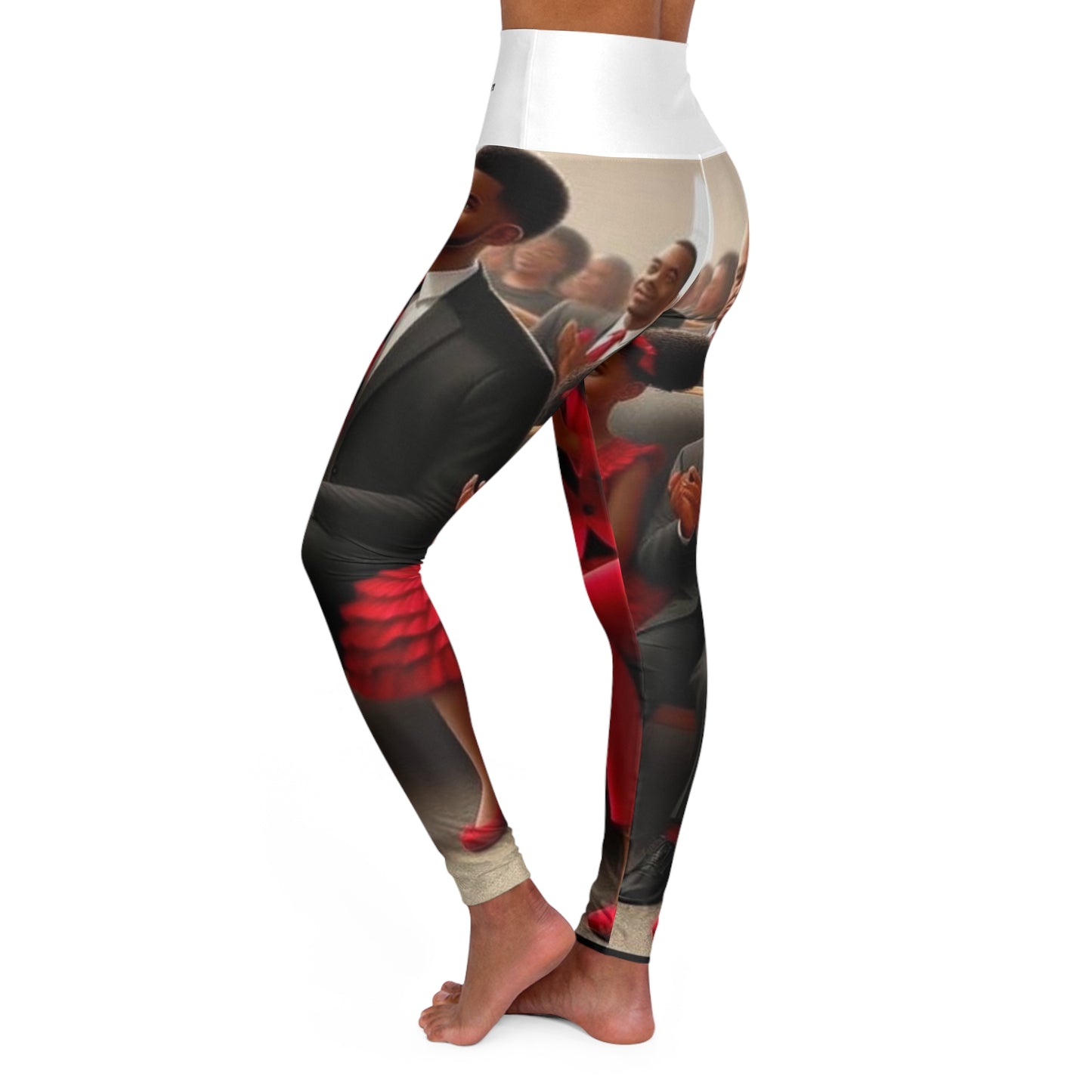 Yoga Leggings - A Family that Prays Together Design