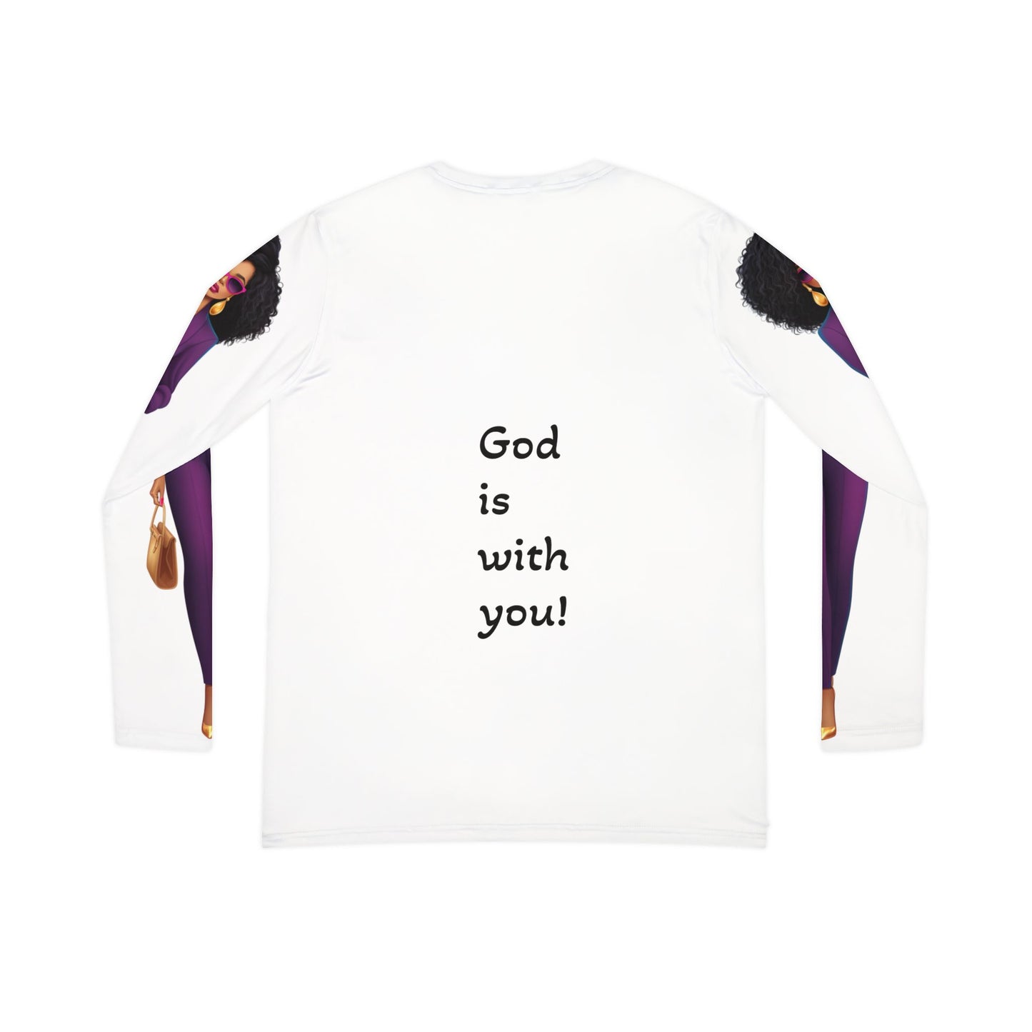 “Walk by faith” Women's Long Sleeve V-neck Shirt (AOP)