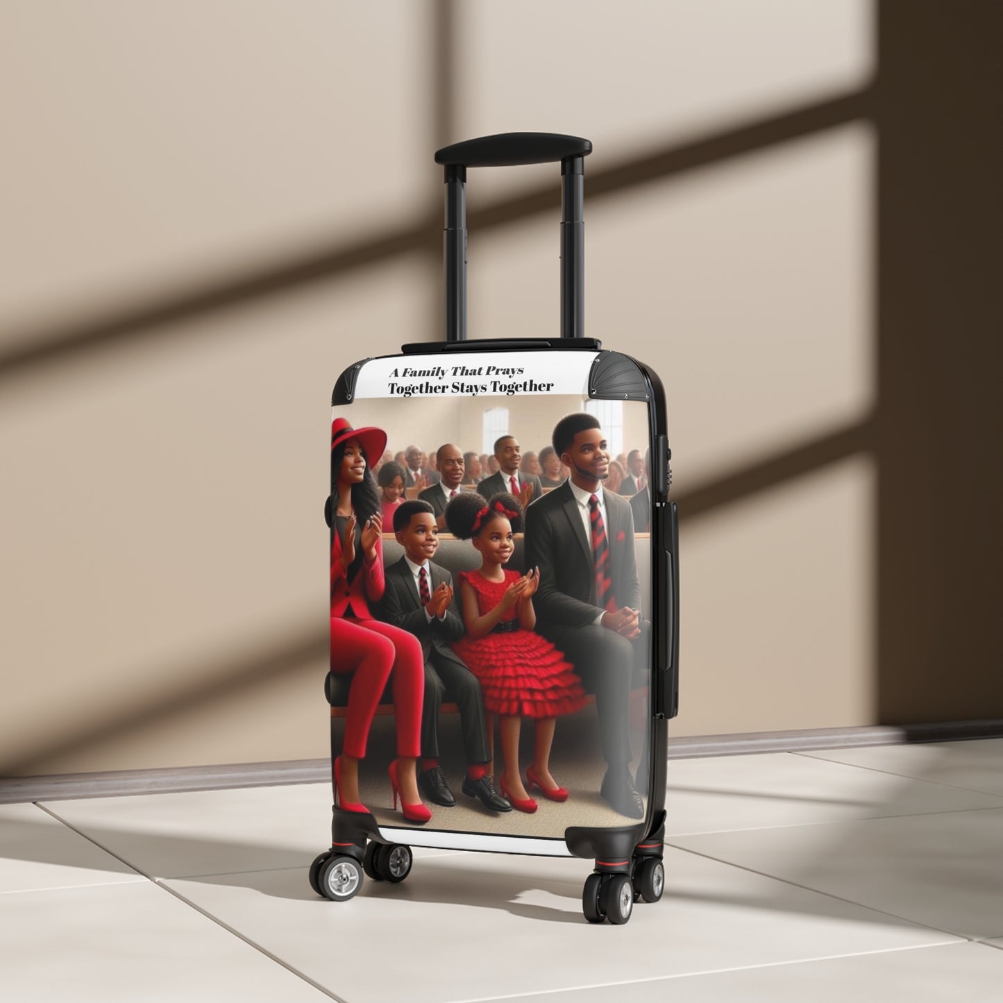 “A family that pray together stays together” Suitcase