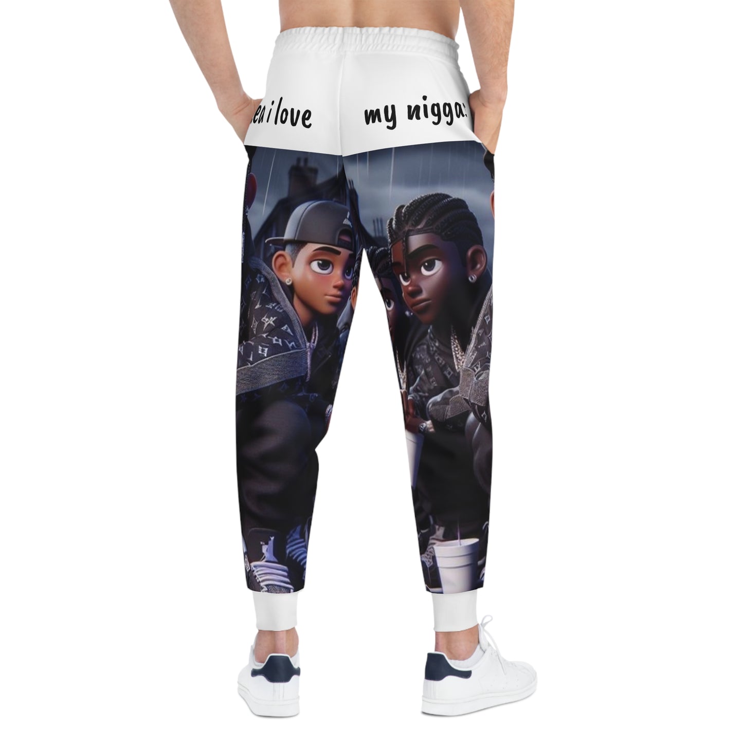 “Yea I love my niggas” Athletic Joggers (AOP)