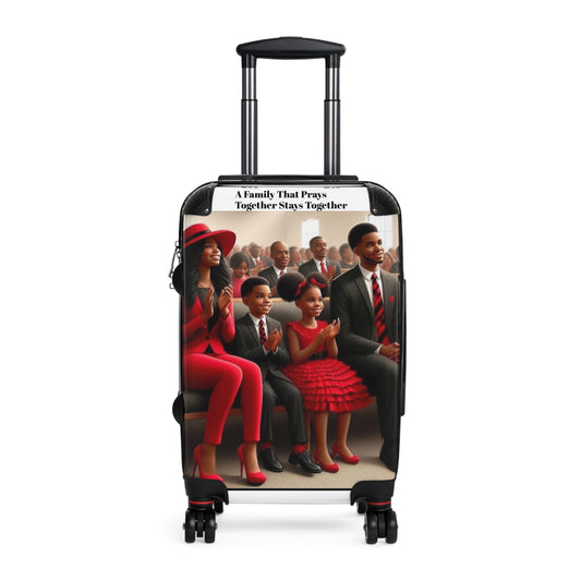 “A family that pray together stays together” Suitcase