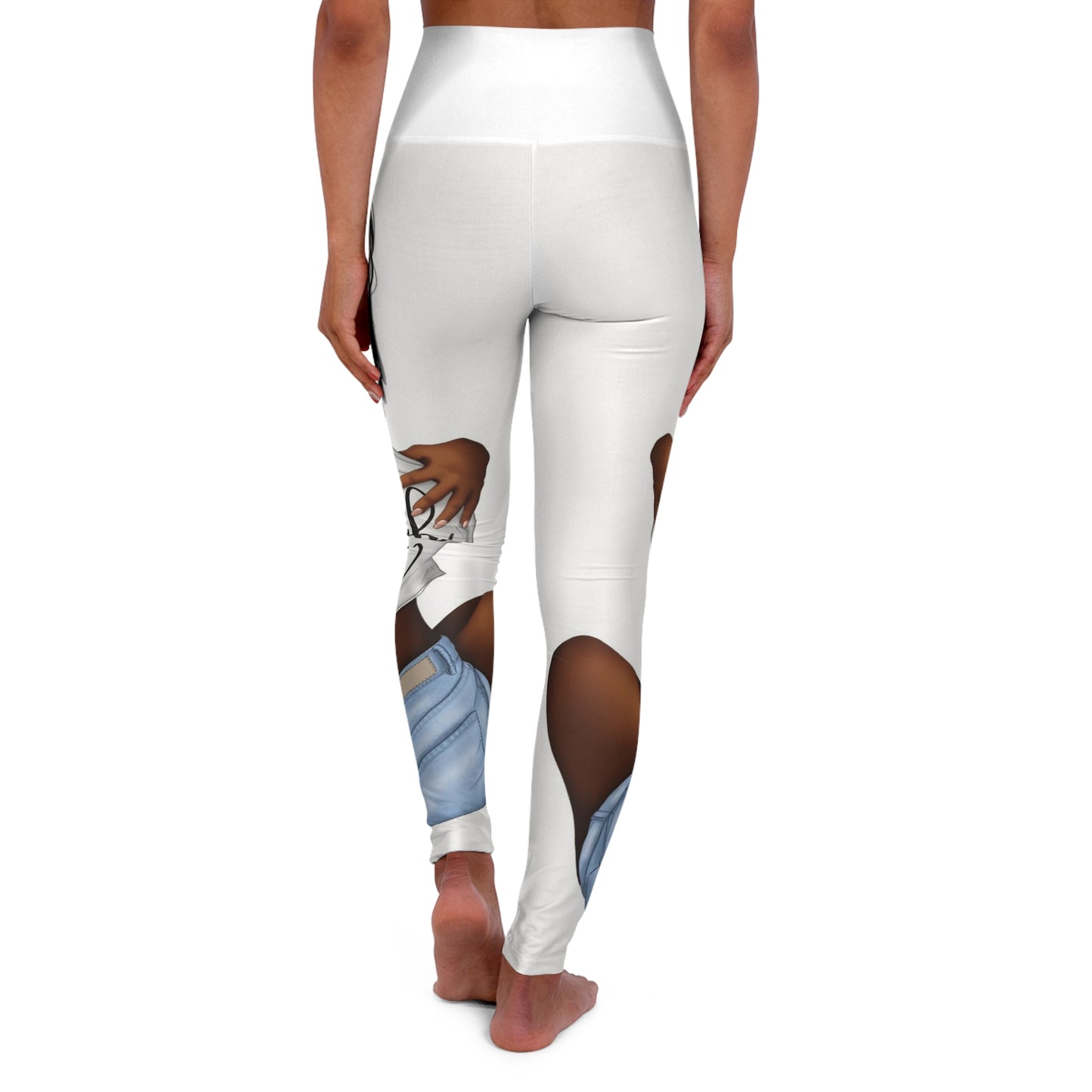 “U Are Enough Sis” High Waisted Yoga Leggings (AOP)