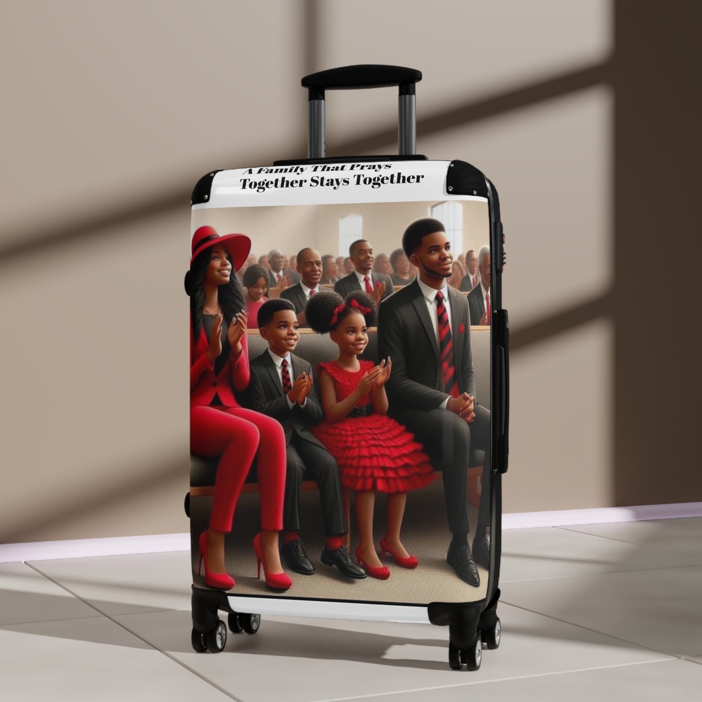 “A family that pray together stays together” Suitcase