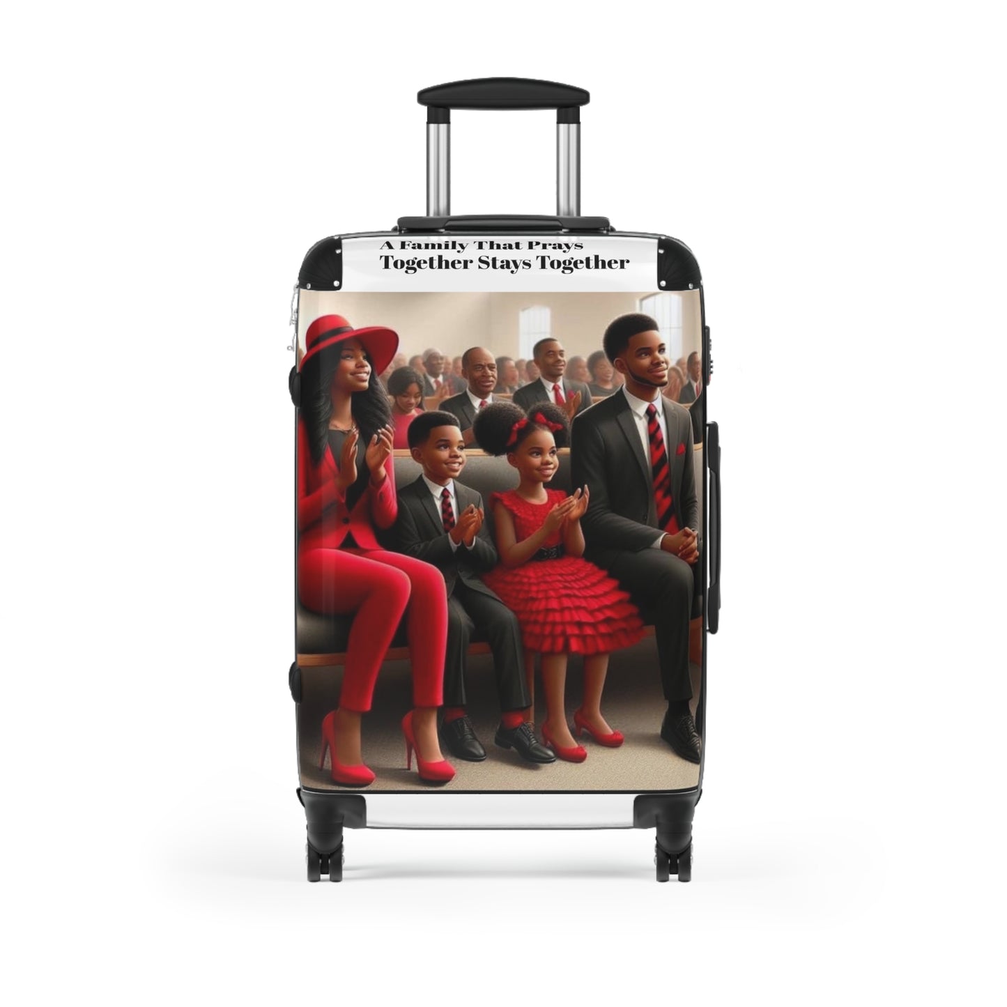“A family that pray together stays together” Suitcase