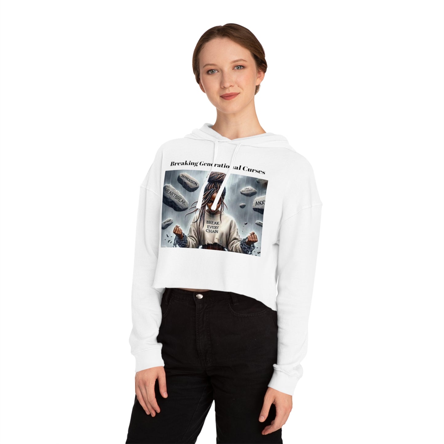 Cropped Hoodie Breaking Generational Curses Women
