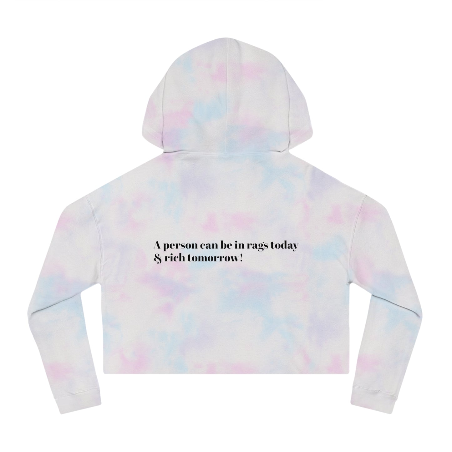 Cropped Hoodie 'Never Judge a Book By Its Cover'