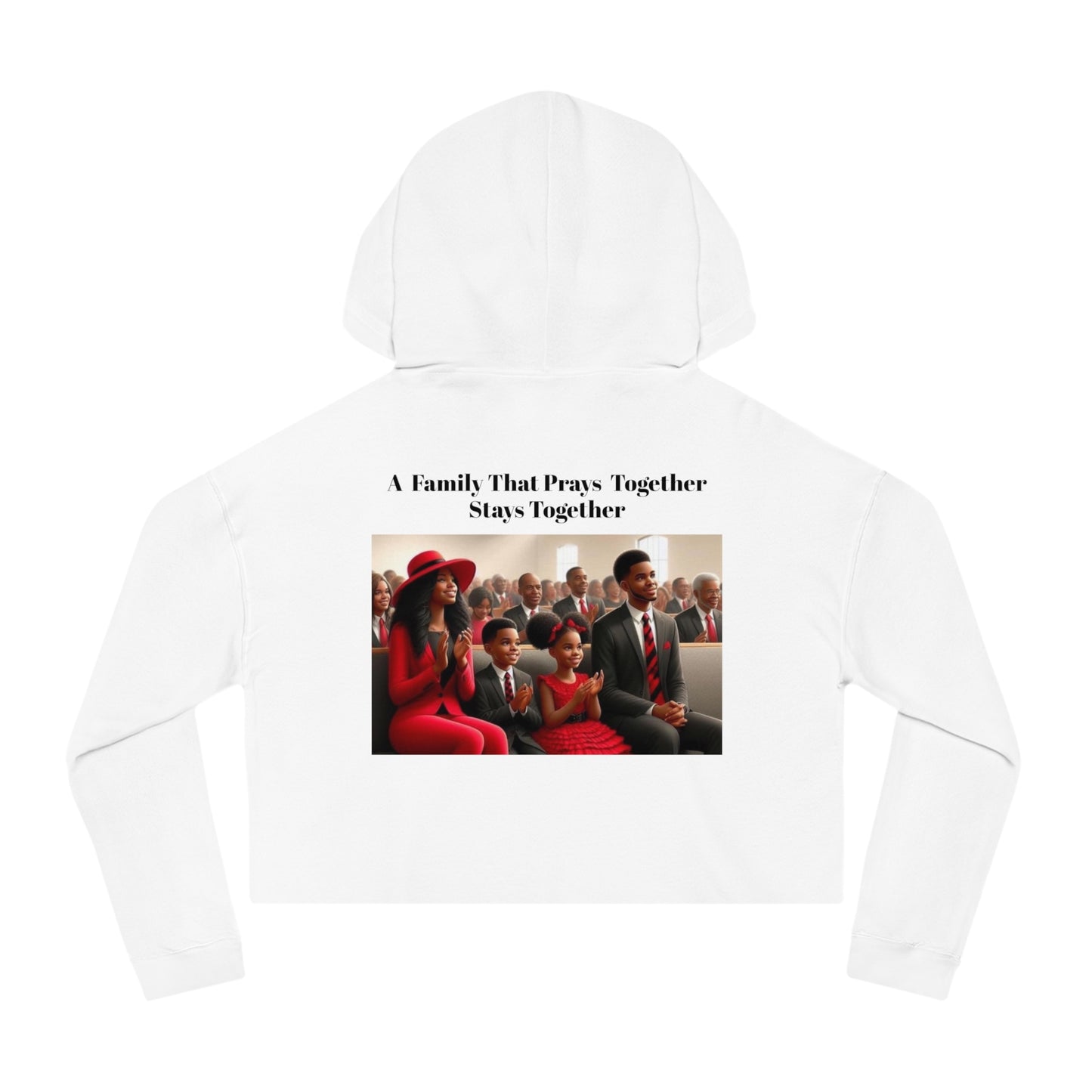 “Pray together” Women’s Cropped Hooded Sweatshirt
