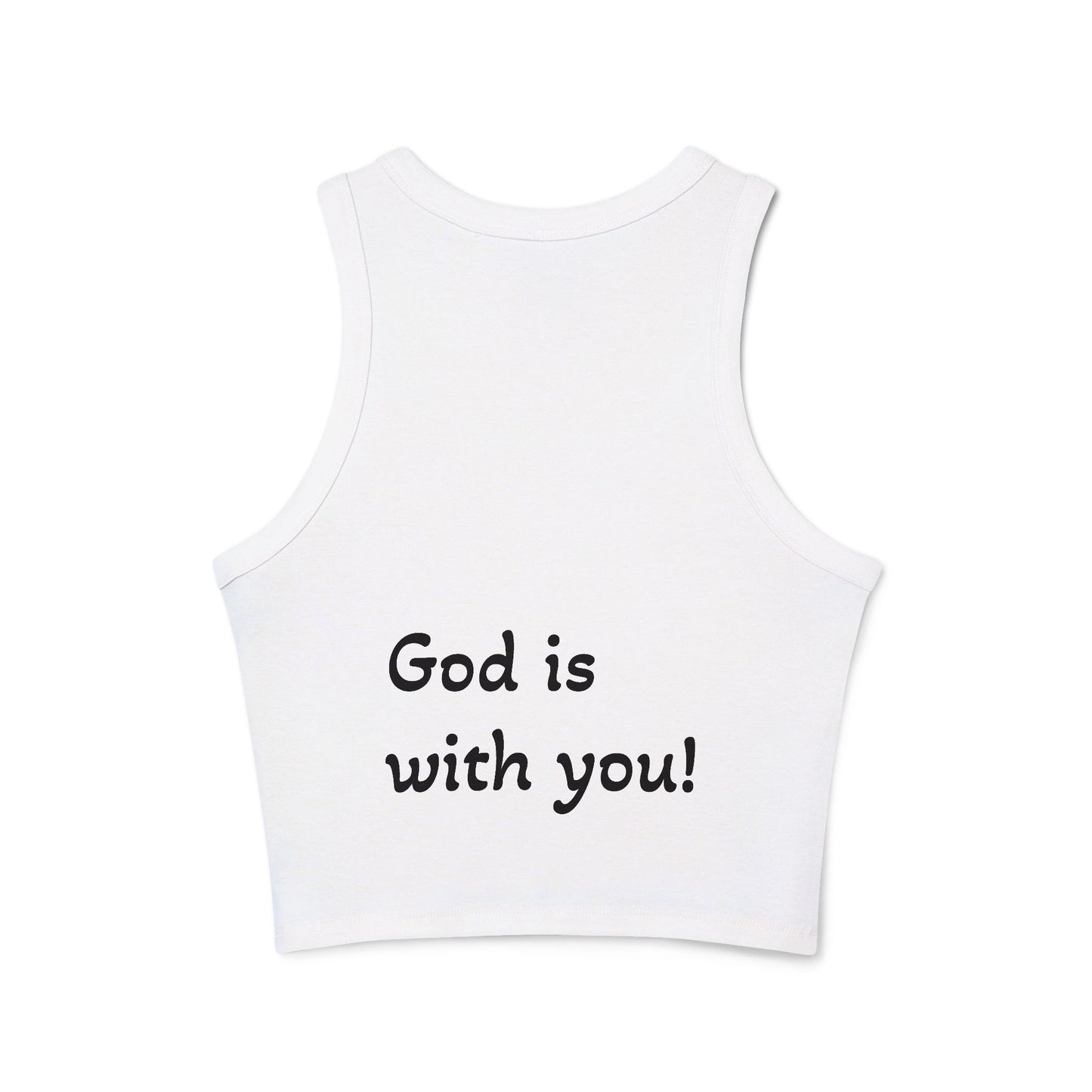 Faithful Femme Racer Tank — "Walk by Faith Not by Sight" Spiritual Crop Top