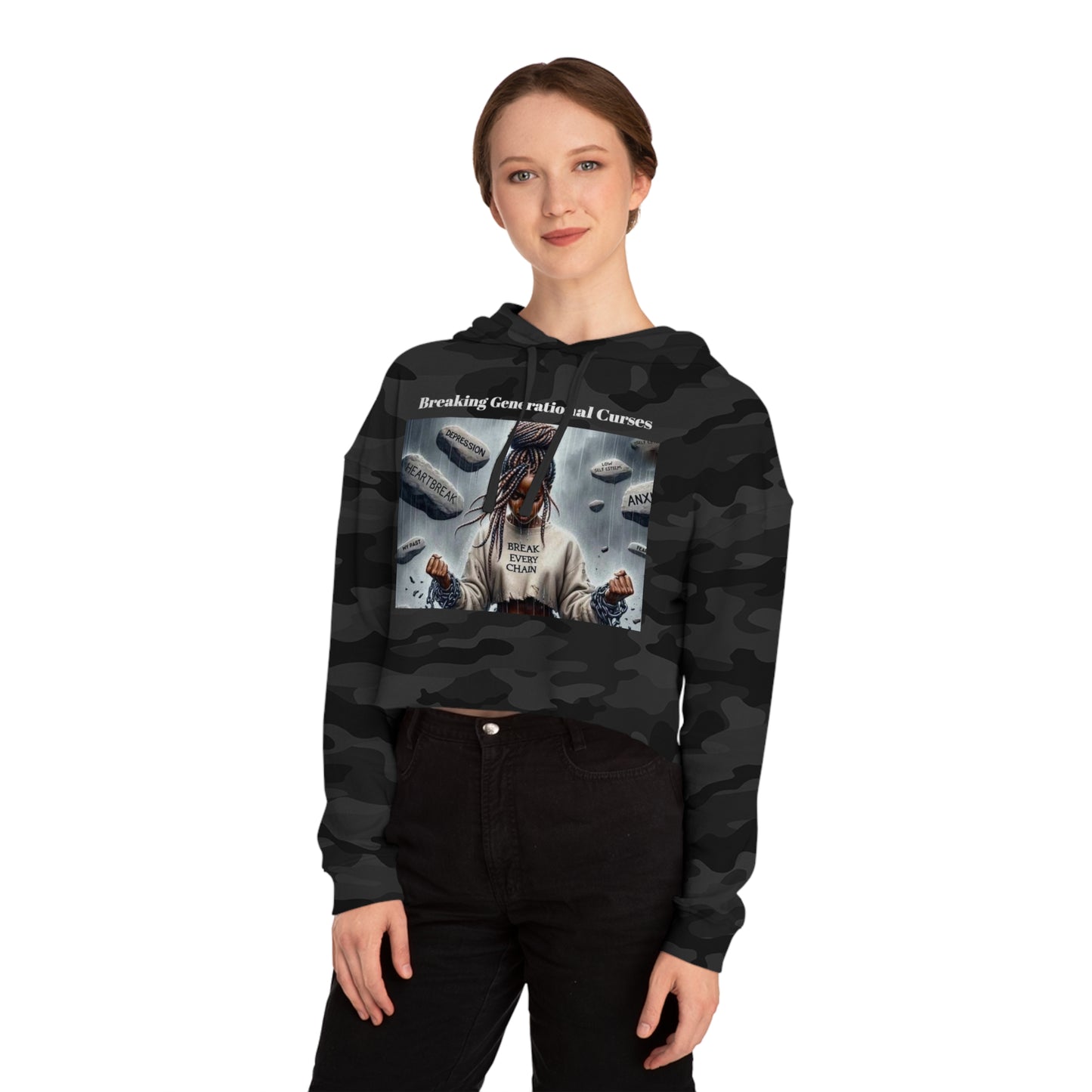 Cropped Hoodie Breaking Generational Curses Women