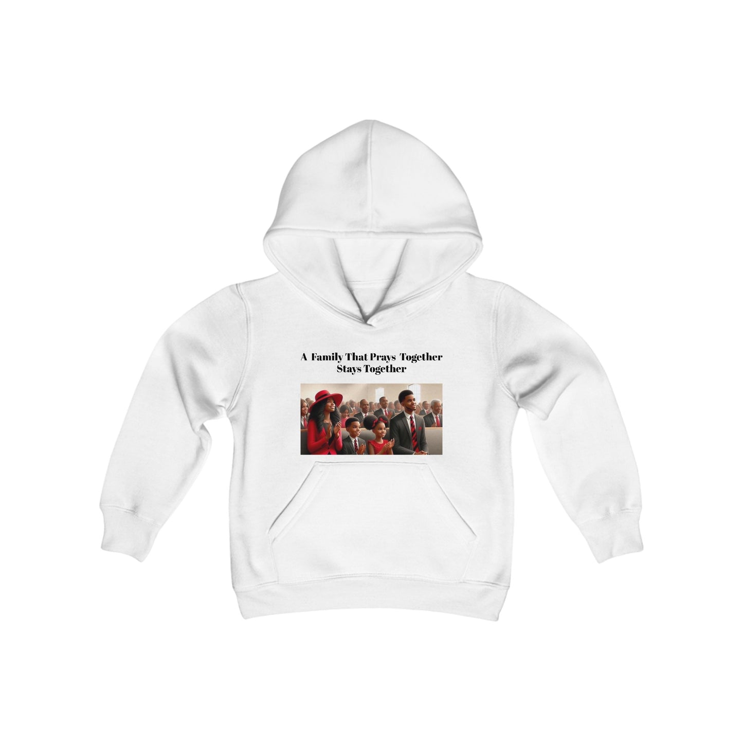 Pray together” Youth Heavy Blend Hooded Sweatshirt