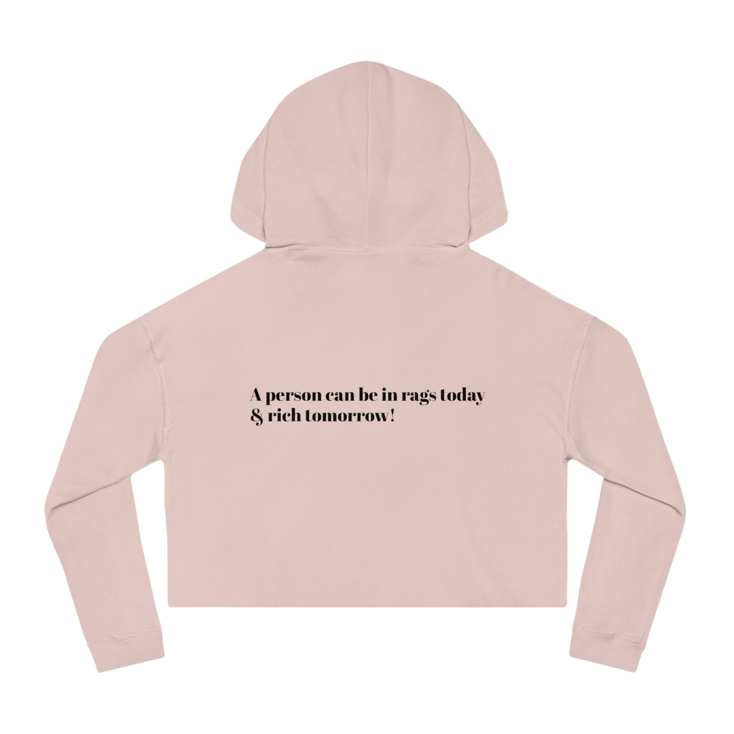 Cropped Hoodie 'Never Judge a Book By Its Cover'