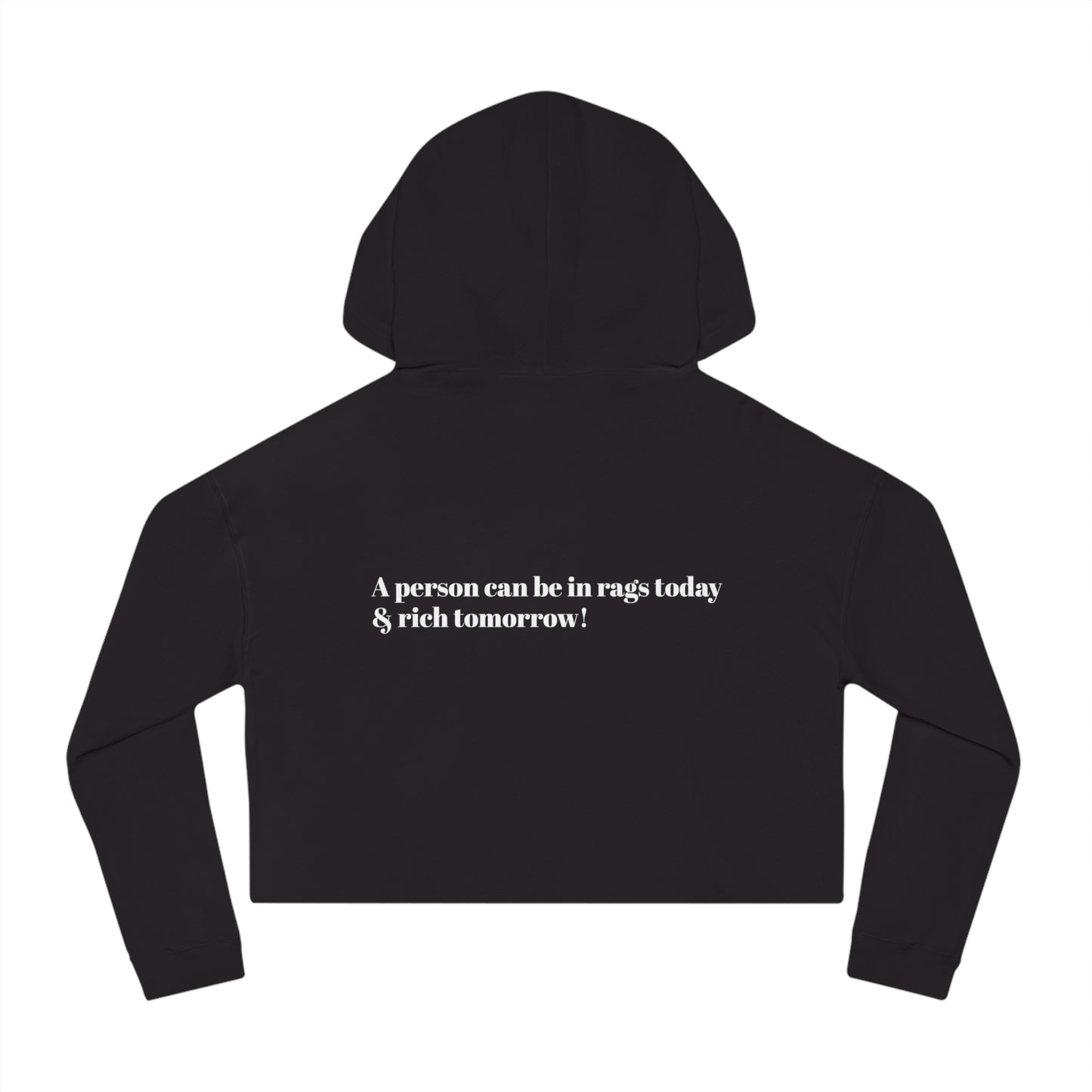 Cropped Hoodie 'Never Judge a Book By Its Cover'