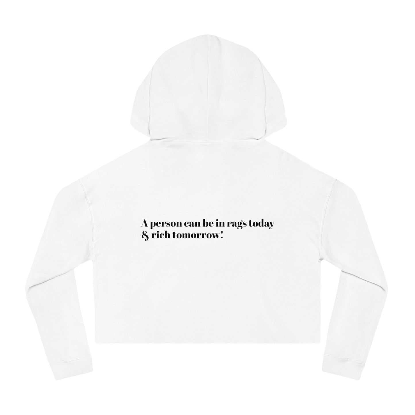 Cropped Hoodie 'Never Judge a Book By Its Cover'