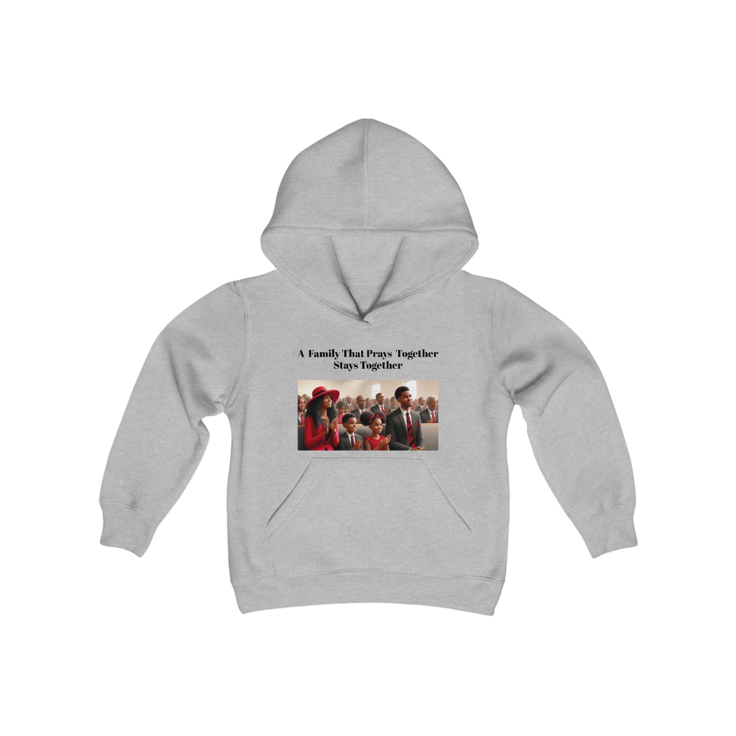 Pray together” Youth Heavy Blend Hooded Sweatshirt