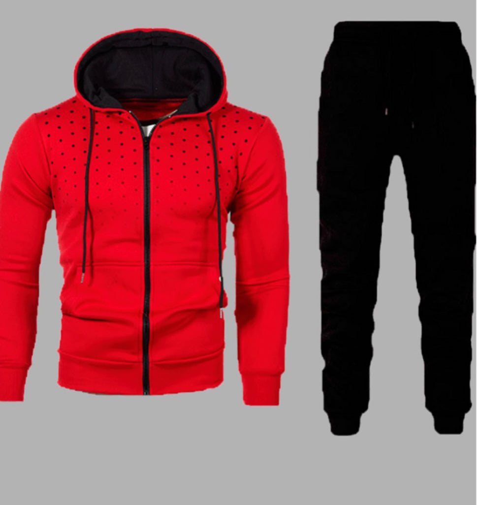 Red & black pant set