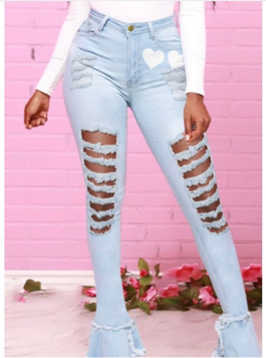 Blue hearted jeans
